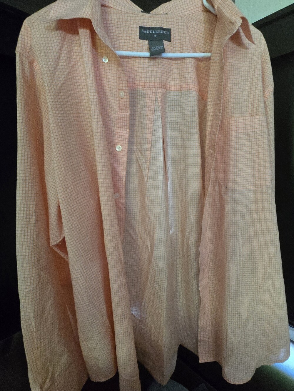 Saddlebred Peach-Check Button Down Shirt
